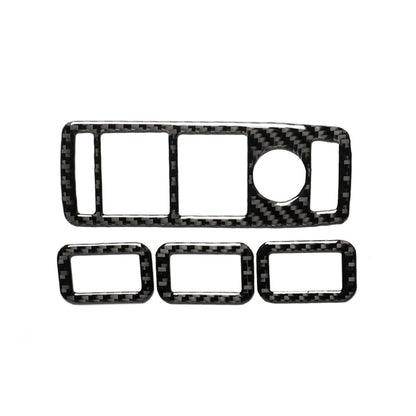 4 PCS Carbon Fiber Car Window Lift Panel Decorative Sticker for Tesla Model X - Car Interior Mouldings by buy2fix | Online Shopping UK | buy2fix
