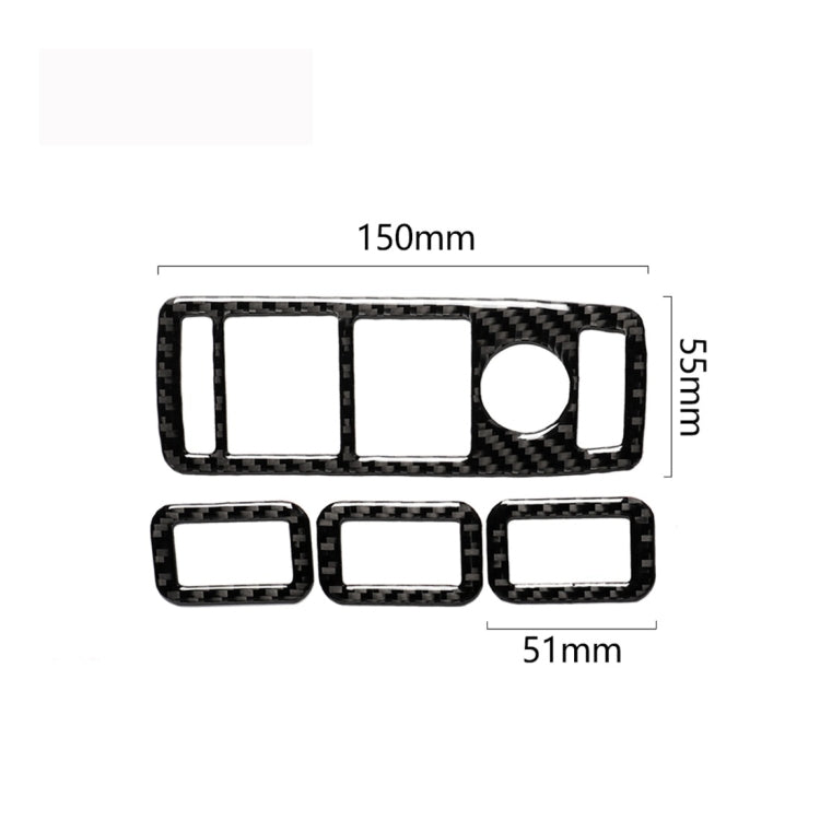 4 PCS Carbon Fiber Car Window Lift Panel Decorative Sticker for Tesla Model X - Car Interior Mouldings by buy2fix | Online Shopping UK | buy2fix
