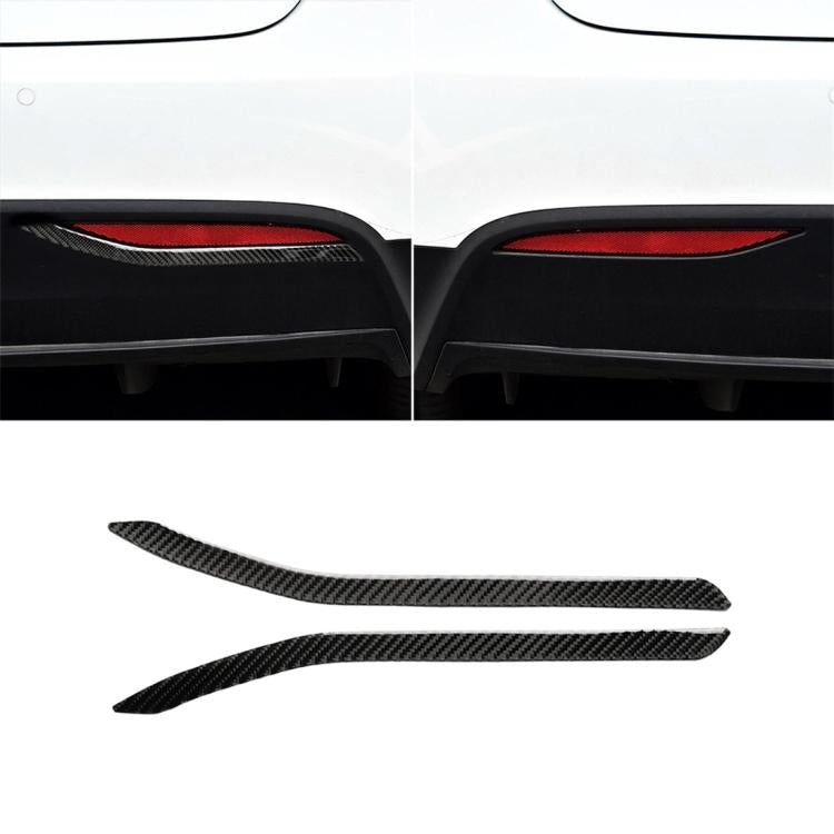 2 PCS Carbon Fiber Car Rear Fog Lamps Decorative Sticker for Tesla Model X by buy2fix