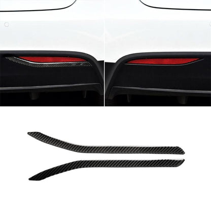 2 PCS Carbon Fiber Car Rear Fog Lamps Decorative Sticker for Tesla Model X by buy2fix