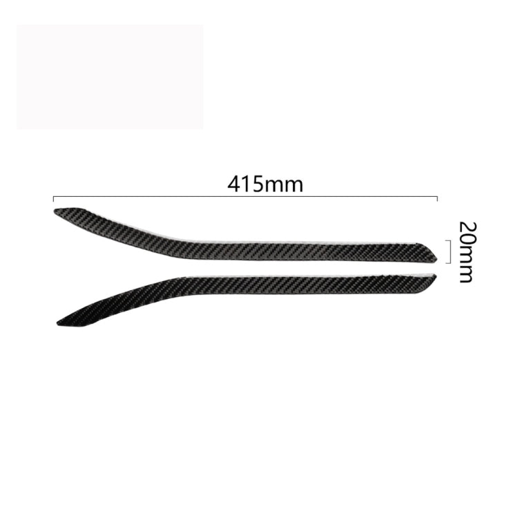 2 PCS Carbon Fiber Car Rear Fog Lamps Decorative Sticker for Tesla Model X by buy2fix