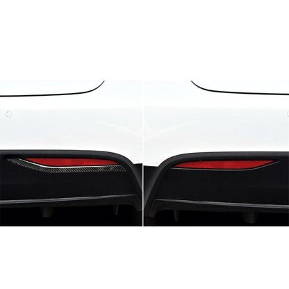 2 PCS Carbon Fiber Car Rear Fog Lamps Decorative Sticker for Tesla Model X by buy2fix