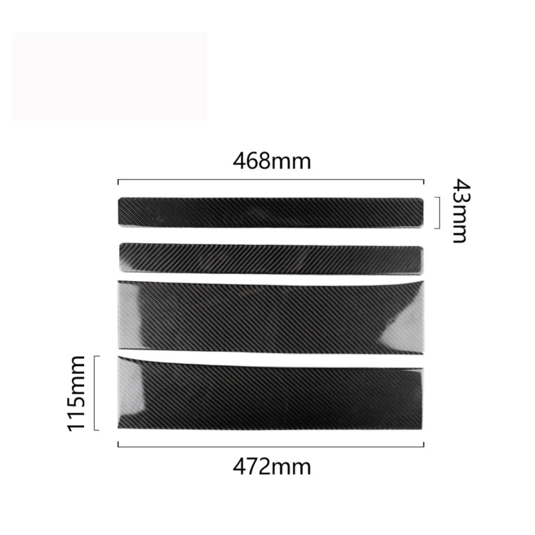 Carbon Fiber Car Door Threshold Decoration Strip Stickers for Tesla Model X by buy2fix