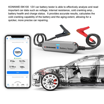 KONNWEI BK100 X431 BST360 Car Bluetooth Battery Tester(Silver) - Electronic Test by KONNWEI | Online Shopping UK | buy2fix