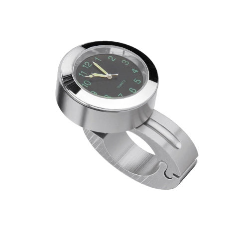 Motorcycle 22-25mm Handlebar Clock Quartz Watch with Lock (Silver) - Others by buy2fix | Online Shopping UK | buy2fix