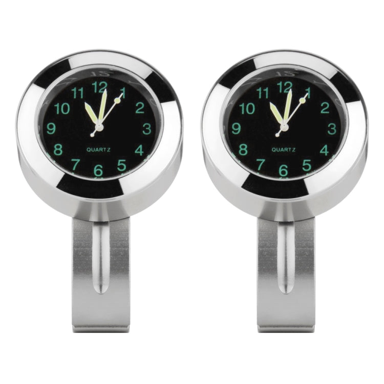 Motorcycle 22-25mm Handlebar Clock Quartz Watch with Lock (Silver) - Others by buy2fix | Online Shopping UK | buy2fix