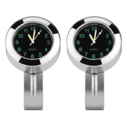 Motorcycle 22-25mm Handlebar Clock Quartz Watch with Lock (Silver) - Others by buy2fix | Online Shopping UK | buy2fix