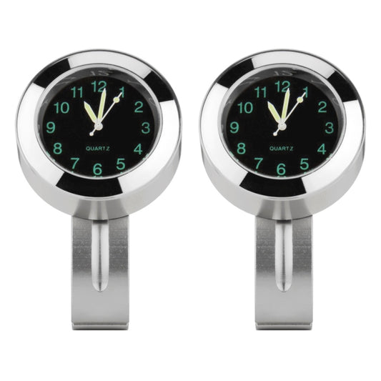 Motorcycle 22-25mm Handlebar Clock Quartz Watch with Lock (Silver) - Others by buy2fix | Online Shopping UK | buy2fix