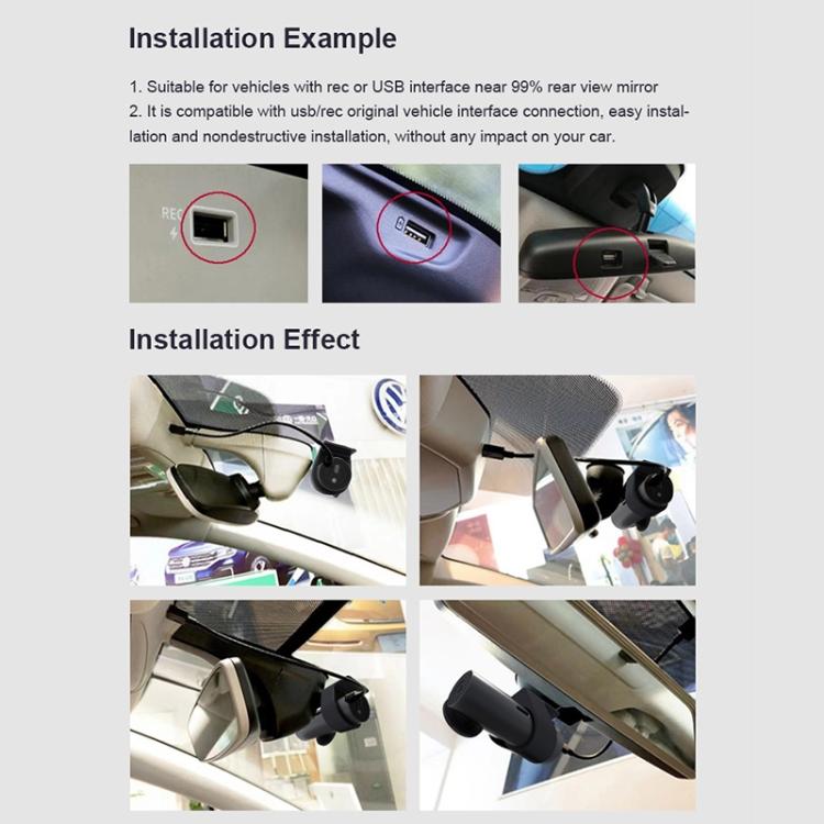 Car WiFi Single Camera Hidden 360 Degree Rotation Car Driving Recorder - Car DVRs by buy2fix | Online Shopping UK | buy2fix