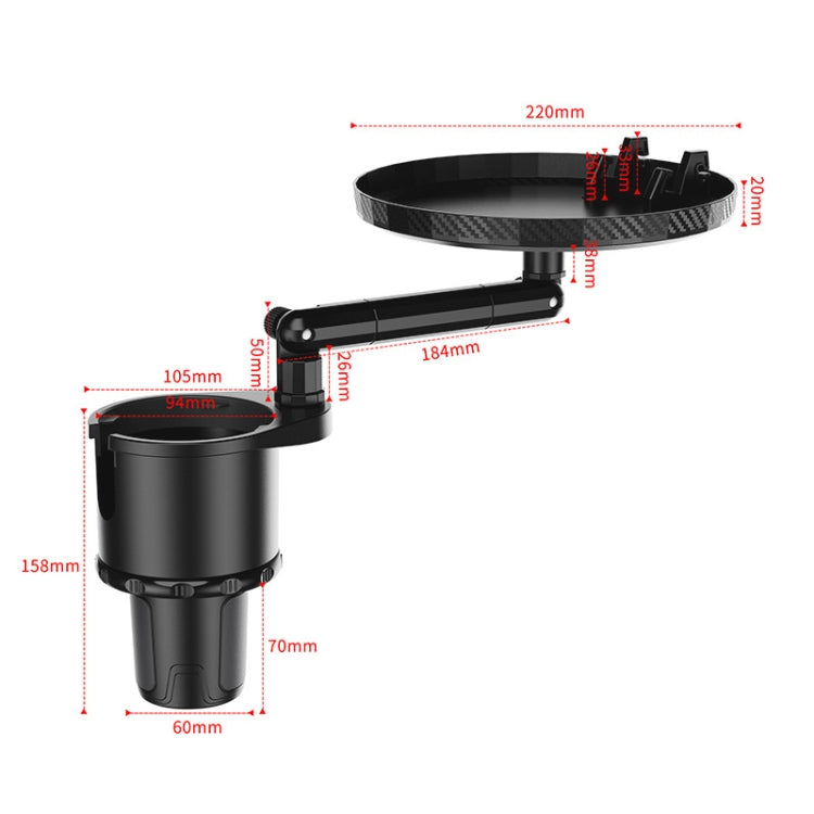 Car 360 Degree Rotation Water Cup Holder Multi-functional Dining Table - Car Drink Holders by buy2fix | Online Shopping UK | buy2fix