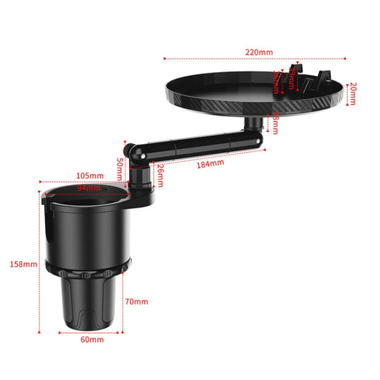 Car 360 Degree Rotation Water Cup Holder Multi-functional Dining Table - Car Drink Holders by buy2fix | Online Shopping UK | buy2fix
