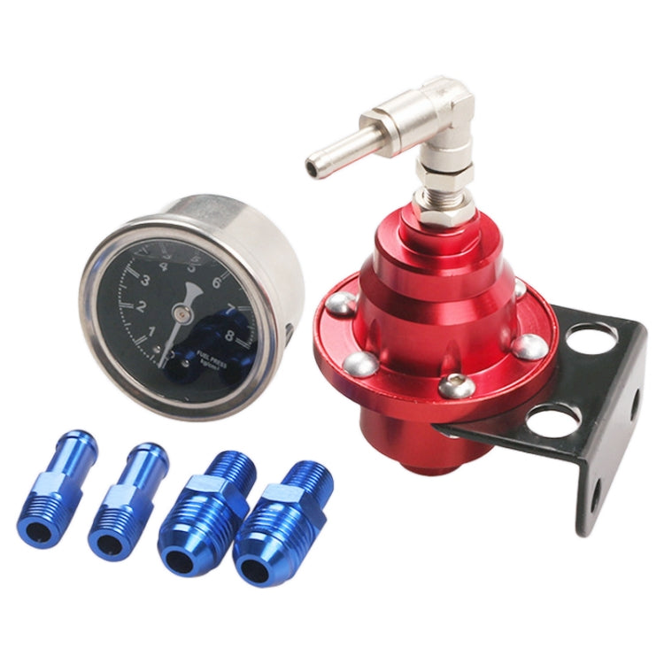Car Modified Adjustable Fuel Pressure Regulator with Pressure Gauge - Engine Fittings by buy2fix | Online Shopping UK | buy2fix