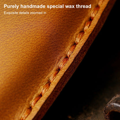 For Land Rover Car Cowhide Leather Key Protective Cover Key Case (Brown) - Car Key Cases by buy2fix | Online Shopping UK | buy2fix