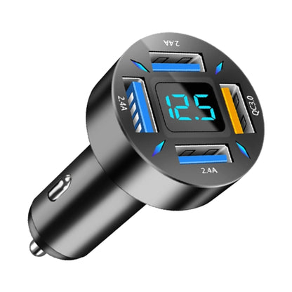 4 in 1 USB QC3.0 Digital Display Car Fast Charger - Car Charger by buy2fix | Online Shopping UK | buy2fix