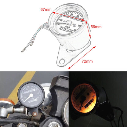 Motorcycle Retro Modified Odometer Speedometer Kilometer (Silver) - Electrical Instruments by buy2fix | Online Shopping UK | buy2fix