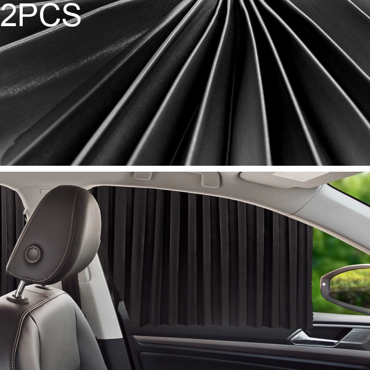 2 PCS Car Auto Sunshade Curtains Windshield Cover for the Front Seat (Black) by buy2fix