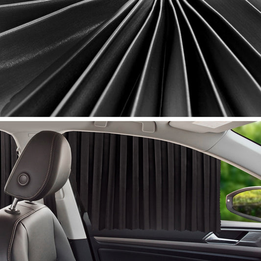 2 PCS Car Auto Sunshade Curtains Windshield Cover for the Front Seat (Black) by buy2fix