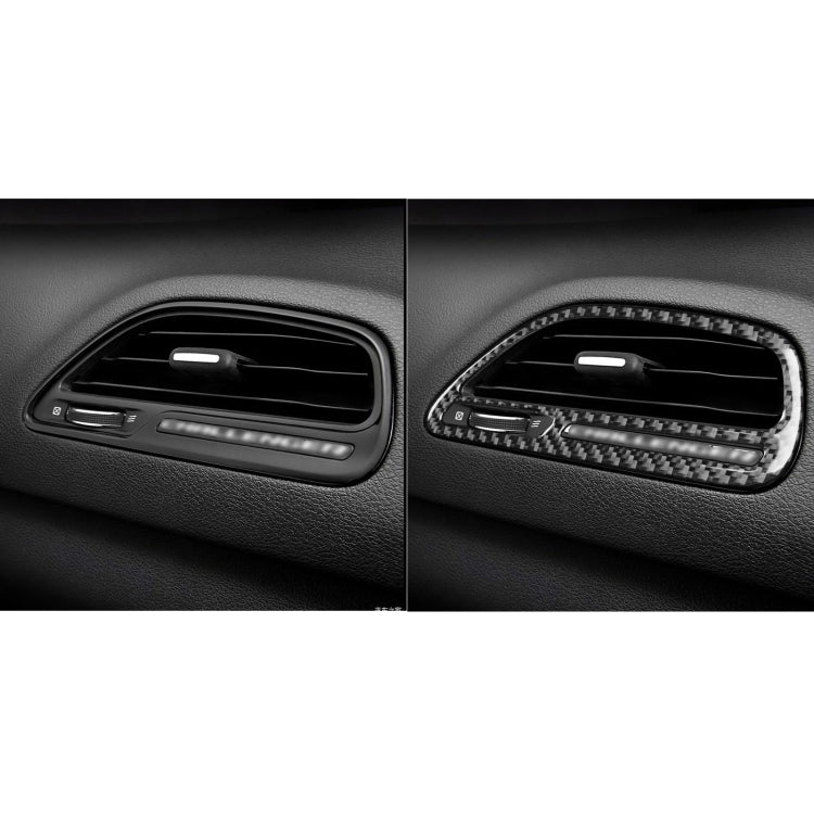 Carbon Fiber Car Instrument Left Right Air Outlet Decorative Sticker for Dodge Challenger 2015 to Now, Left Driving - Car Interior Mouldings by buy2fix | Online Shopping UK | buy2fix