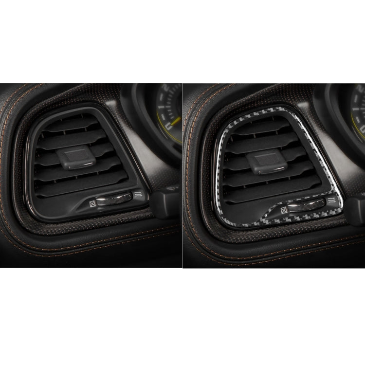 Carbon Fiber Car Instrument Left Right Air Outlet Decorative Sticker for Dodge Challenger 2015 to Now, Left Driving - Car Interior Mouldings by buy2fix | Online Shopping UK | buy2fix