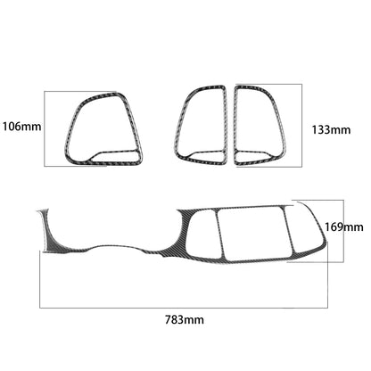 4 PCS / Set Carbon Fiber Car Central Control Instrument Set Decorative Sticker for Dodge Challenger 2015 to Now, Left Driving - Car Interior Mouldings by buy2fix | Online Shopping UK | buy2fix