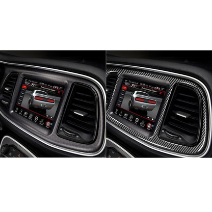 4 PCS / Set Carbon Fiber Car Central Control Instrument Set Decorative Sticker for Dodge Challenger 2015 to Now, Left Driving - Car Interior Mouldings by buy2fix | Online Shopping UK | buy2fix