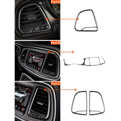 4 PCS / Set Carbon Fiber Car Central Control Instrument Set Decorative Sticker for Dodge Challenger 2015 to Now, Left Driving - Car Interior Mouldings by buy2fix | Online Shopping UK | buy2fix