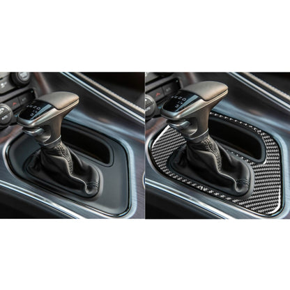 Carbon Fiber Car Gear Panel Decorative Sticker for Dodge Challenger 2015 to Now, Left Driving - Car Interior Mouldings by buy2fix | Online Shopping UK | buy2fix