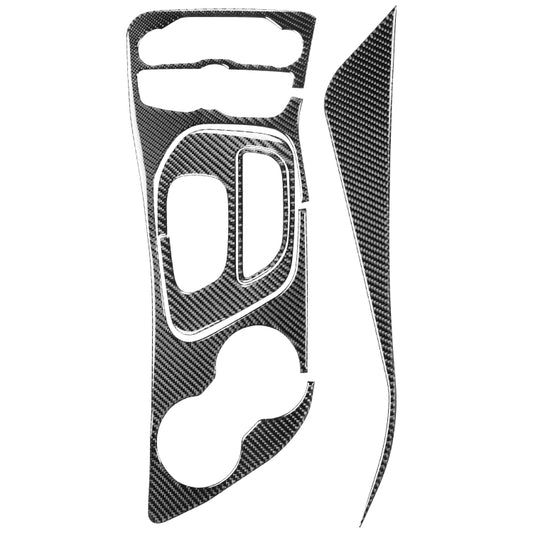 4 PCS / Set Carbon Fiber Car Central Control Gear Decorative Sticker for Dodge Challenger 2015 to Now, Left Driving - Car Interior Mouldings by buy2fix | Online Shopping UK | buy2fix