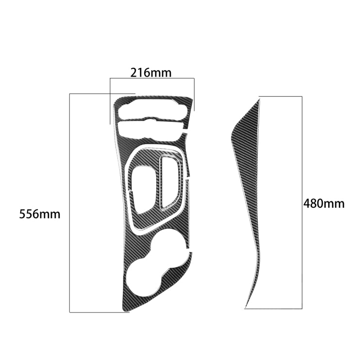 4 PCS / Set Carbon Fiber Car Central Control Gear Decorative Sticker for Dodge Challenger 2015 to Now, Left Driving - Car Interior Mouldings by buy2fix | Online Shopping UK | buy2fix