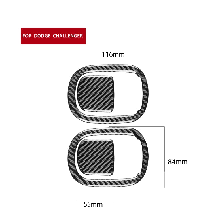4 PCS / Set Carbon Fiber Car Seat Back Decorative Sticker for Dodge Challenger 2015 to Now, Left Driving - Car Interior Mouldings by buy2fix | Online Shopping UK | buy2fix