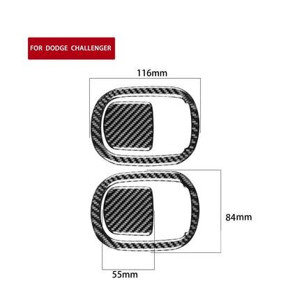 4 PCS / Set Carbon Fiber Car Seat Back Decorative Sticker for Dodge Challenger 2015 to Now, Left Driving - Car Interior Mouldings by buy2fix | Online Shopping UK | buy2fix