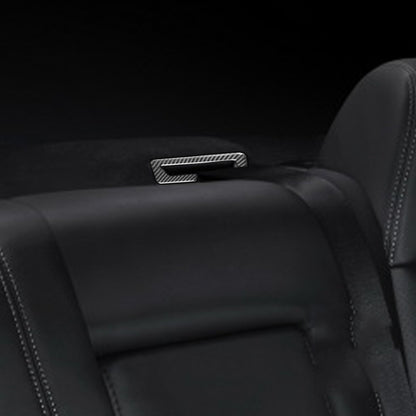 3 PCS / Set Carbon Fiber Car Seat Belt Panel Decorative Sticker for Dodge Challenger 2015 to Now, Left Driving by buy2fix