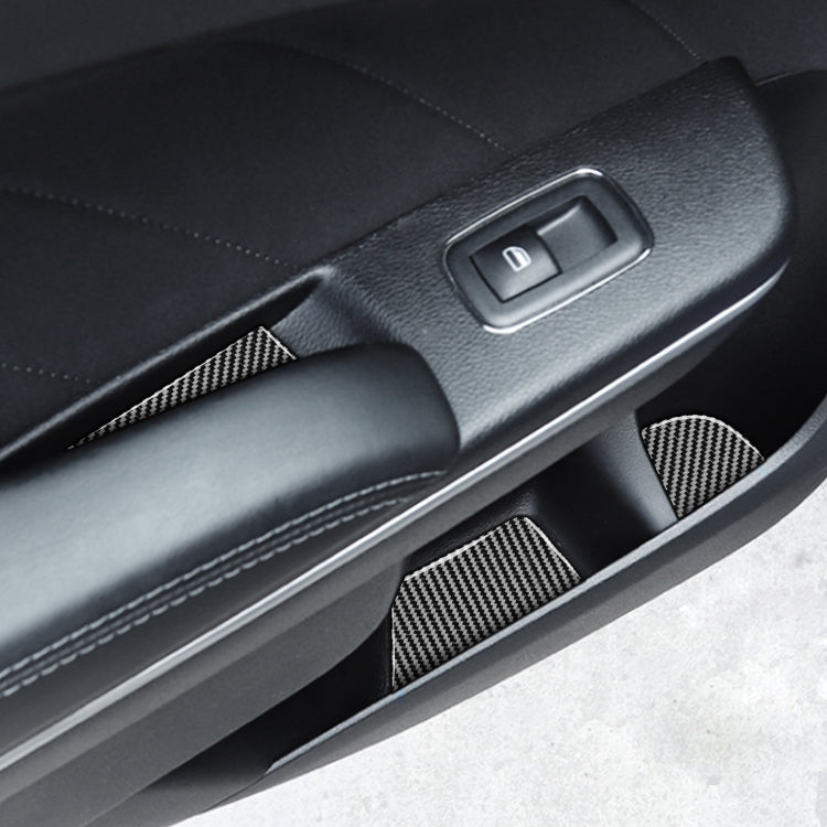 11 PCS / Set Carbon Fiber Car Door Slot Pad Decorative Sticker for Dodge Challenger 2015 to Now, Left Driving by buy2fix