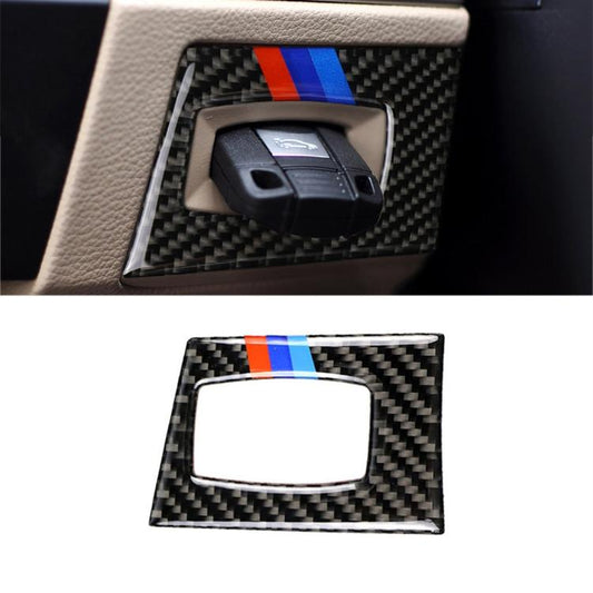 Three Color Carbon Fiber Car Right Driving Ignition Switch Decorative Sticker for BMW E90 / E92 2005-2012 - Car Interior Mouldings by buy2fix | Online Shopping UK | buy2fix