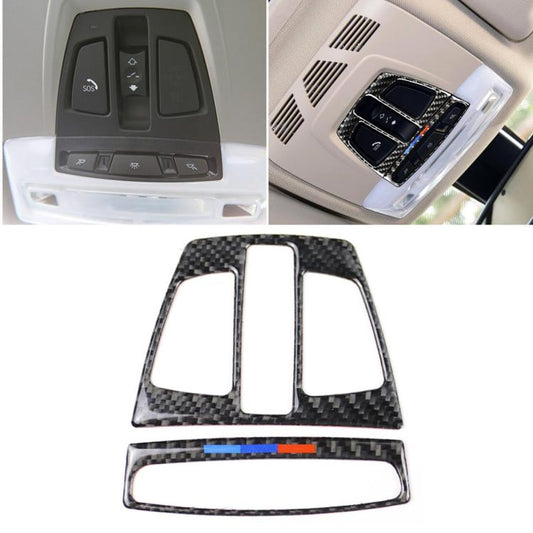 Three Color Carbon Fiber Car Reading Light Panel Decorative Sticker for BMW F20 2012-2017 / F30 / F34 / F32 2013-2017 / X5 2014-2017 / X6 2015-2017 / X1 2016-2017 - Car Interior Mouldings by buy2fix | Online Shopping UK | buy2fix