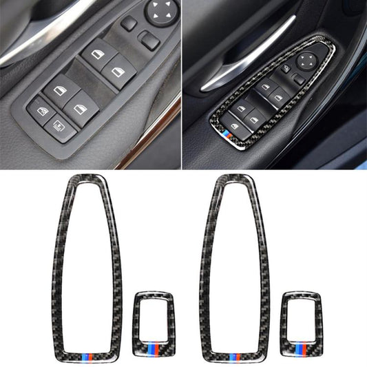Three Color Carbon Fiber Car Lifting Panel Decorative Sticker for BMW F20 / F21 2012-2016 / F30 2013-2015 / F34 2013-2016 - Car Interior Mouldings by buy2fix | Online Shopping UK | buy2fix