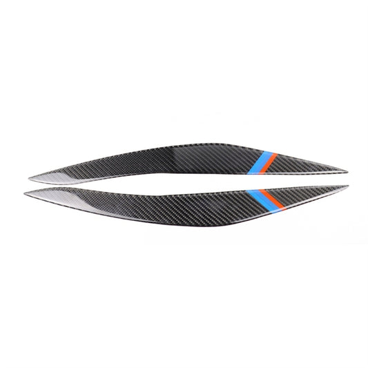 Three Color Carbon Fiber Car Lamp Eyebrow Decorative Sticker for BMW 5 Series F10 2010-2013 by buy2fix