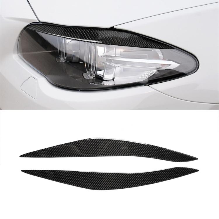 Carbon Fiber Car Lamp Eyebrow Decorative Sticker for BMW 5 Series F10 2010-2013 by buy2fix