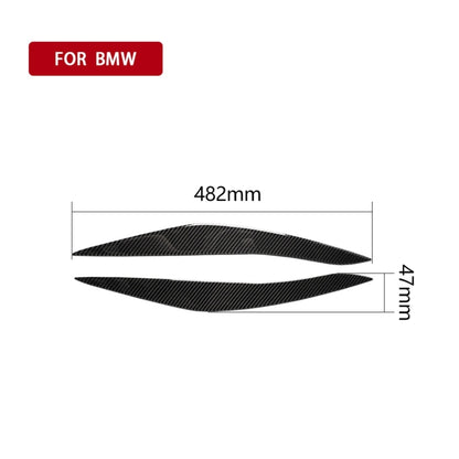 Carbon Fiber Car Lamp Eyebrow Decorative Sticker for BMW 5 Series F10 2010-2013 by buy2fix