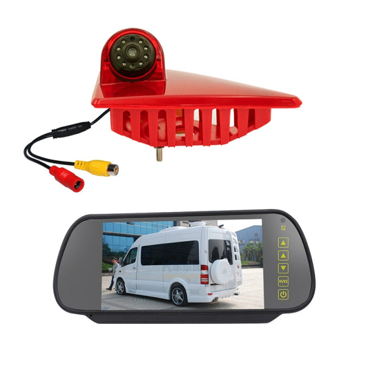 PZ462 Car Waterproof Brake Light View Camera + 7 inch Rearview Monitor for Renault / Nissan / Opel - Rear View Cameras by buy2fix | Online Shopping UK | buy2fix