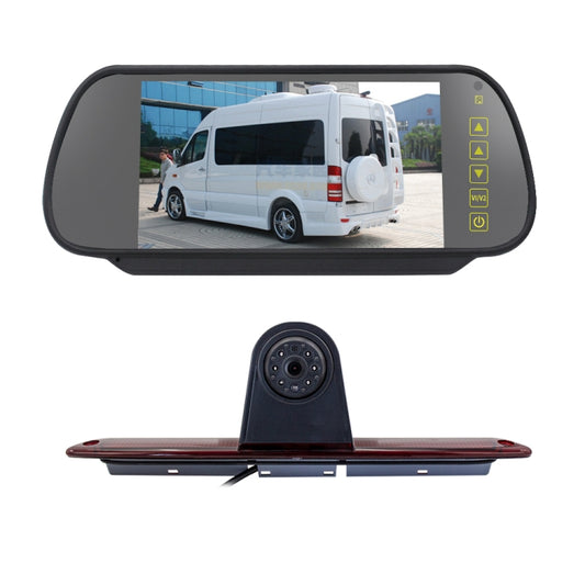 PZ461 Car Waterproof High Position Tail Light Brake Light View Camera + 7 inch Rearview Monitor for Mercedes Benz / Volkswagen - Rear View Cameras by buy2fix | Online Shopping UK | buy2fix