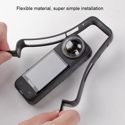 For Insta360 X4 PC Plastic Protective Frame with Adapter Mount & Screw (Black) by buy2fix