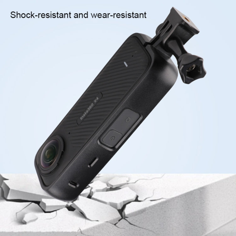 For Insta360 X4 PC Plastic Protective Frame with Adapter Mount & Screw (Black) by buy2fix