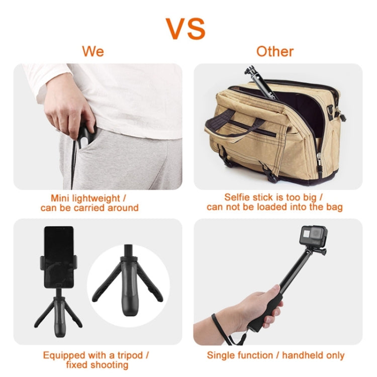 GP446 Multifunctional Mini Fixed Tripod for GoPro, Insta360, DJI and Other Action Cameras(Black) - Holder by buy2fix | Online Shopping UK | buy2fix