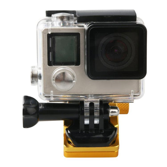 Motorcycle Rearview Mirror CNC Aluminum Alloy Stent Fixed Bracket Holder for GoPro, Insta360, DJI and Other Action Cameras(Gold) - Bicycle Handlebar Mount by buy2fix | Online Shopping UK | buy2fix