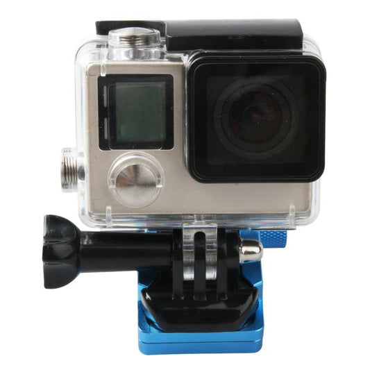 Motorcycle Rearview Mirror CNC Aluminum Alloy Stent Fixed Bracket Holder for GoPro, Insta360, DJI and Other Action Cameras(Blue) - Bicycle Handlebar Mount by buy2fix | Online Shopping UK | buy2fix
