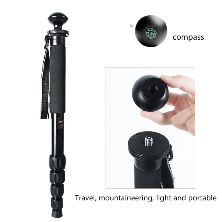 BEXIN MAS325 Portable Travel Outdoor DSLR Camera Aluminum Alloy Monopod Holder(Black) - Monopods by BEXIN | Online Shopping UK | buy2fix
