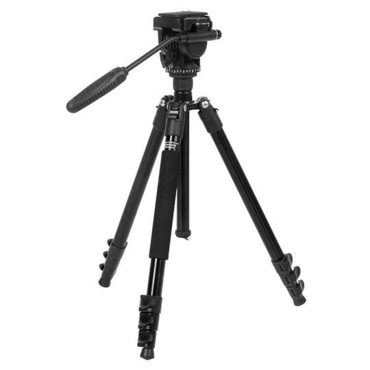 TRIOPO K2808 Support de trépied en aluminium avec tête d'amortissement robuste HY-350 (noir)