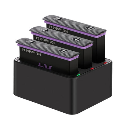 For Insta360 X4 Tri-Slot Batteries Fast Charger (Black) by buy2fix