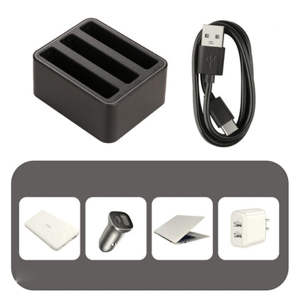 For Insta360 X4 Tri-Slot Batteries Fast Charger (Black) by buy2fix